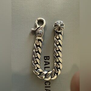 Chrome Hearts Lobster Clasp Classic Chain Bracelet With Diamond Clasp Setting